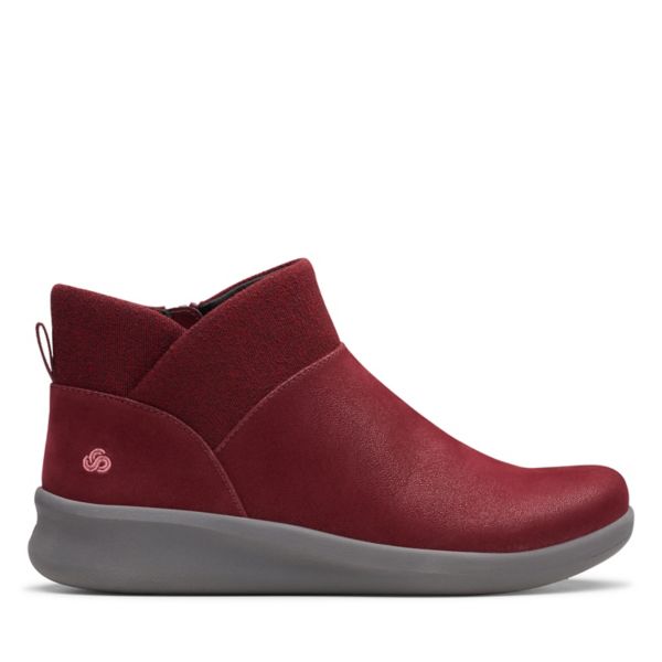 Clarks Womens Sillian 2.0 Dusk Ankle Boots Burgundy | CA-874136